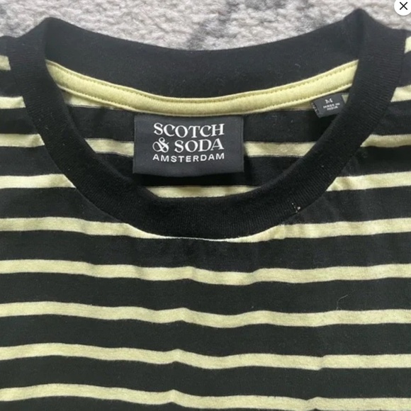 Gently Worn Scotch & Soda Black & Yellow Men's T-Shirt - Picture 4 of 5